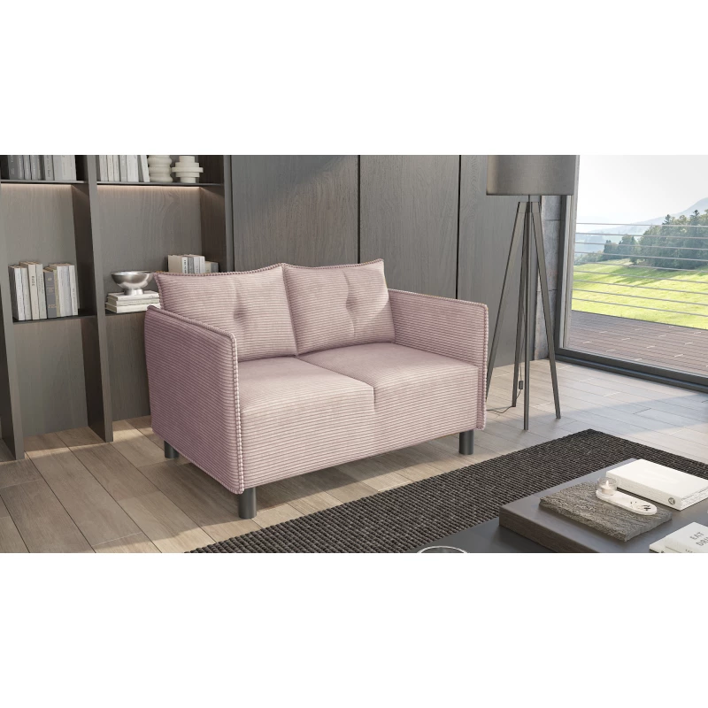 Dvoumístná pohovka MAELLA - světle růžová