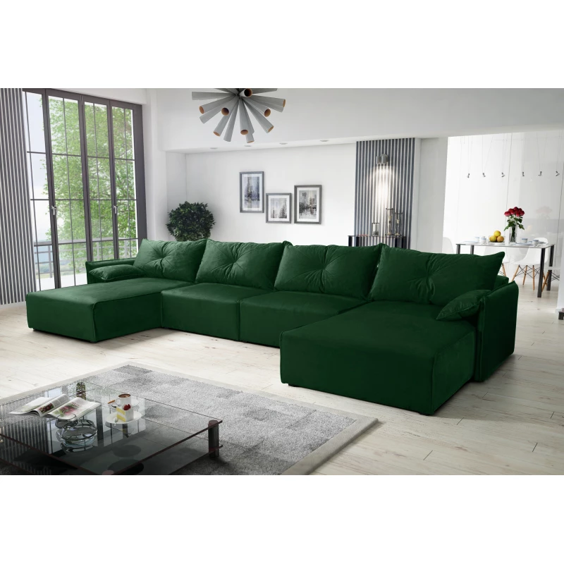 Sedací souprava do U LUIZA 3 - zelená