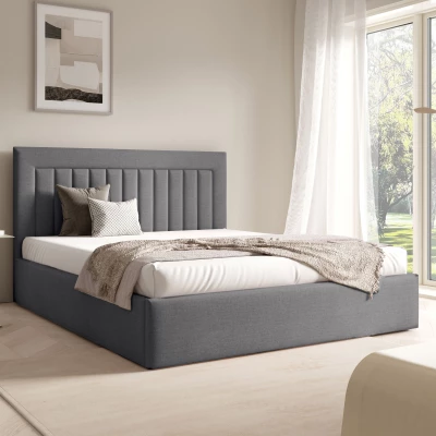 Čalouněná manželská postel 160x200 TAISA 1 - šedá