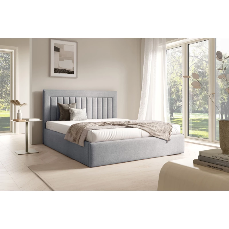 Čalouněná manželská postel 160x200 TAISA 1 - světle šedá