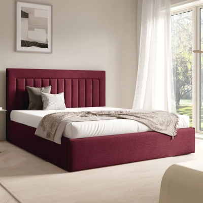 Čalouněná manželská postel 160x200 TAISA 1 - bordová