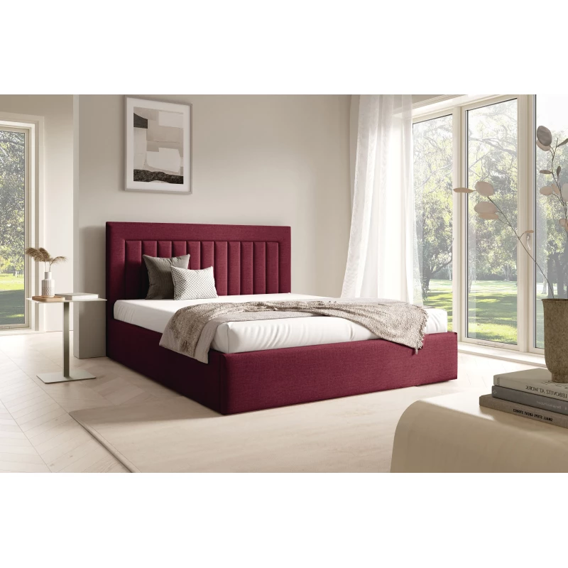 Čalouněná manželská postel 160x200 TAISA 1 - bordová