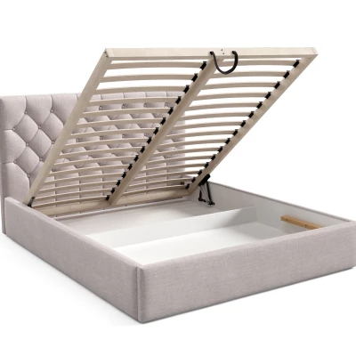 Manželská postel s roštem 180x200 TAISA 4 - světle šedá