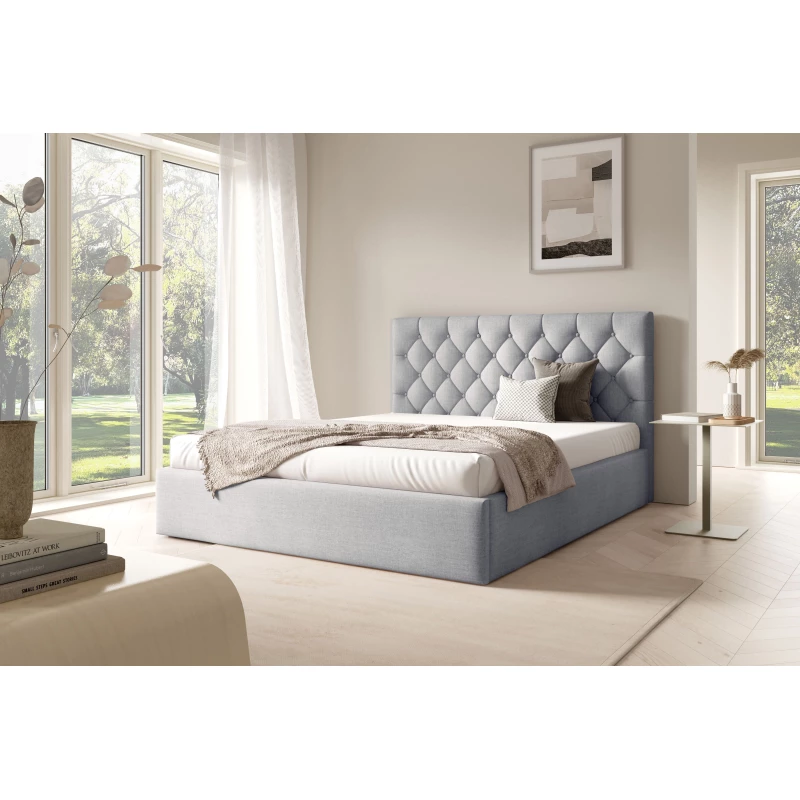 Manželská postel s roštem 180x200 TAISA 4 - světle šedá