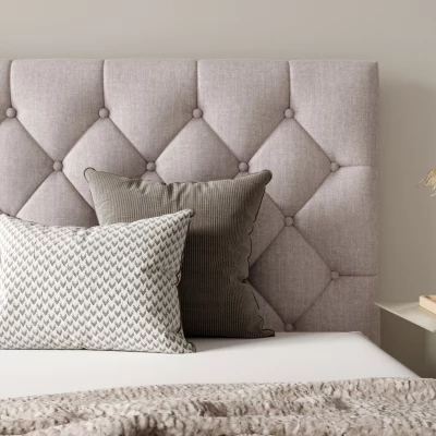 Manželská postel s roštem 160x200 TAISA 4 - béžová