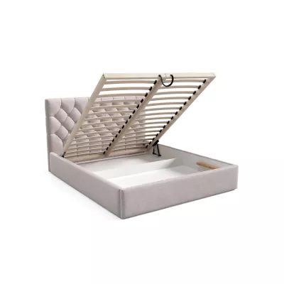Manželská postel s roštem 160x200 TAISA 4 - béžová