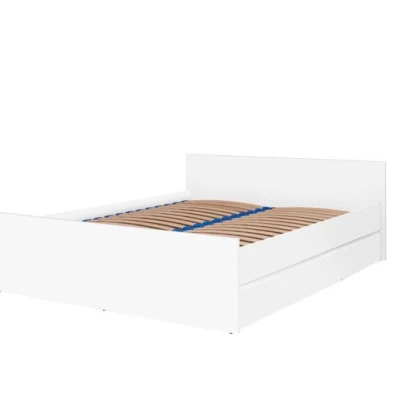 Manželská postel s roštem 140x200 LIONU - bílá