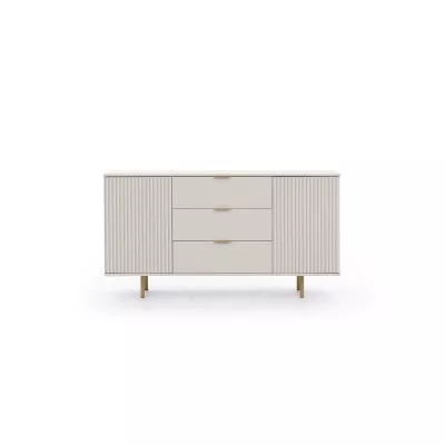 Široká komoda STELLA - kašmír / zlatá