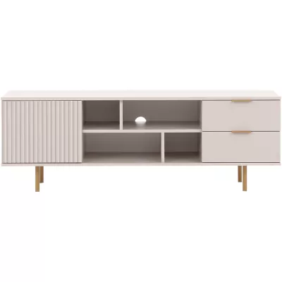 Televizní stolek STELLA - kašmír / zlatý