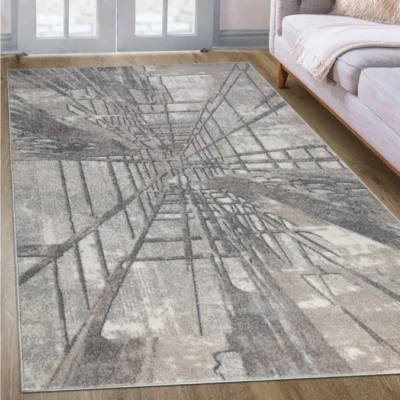 Abstraktní kusový koberec 200x290 cm ADALBERTO - béžový