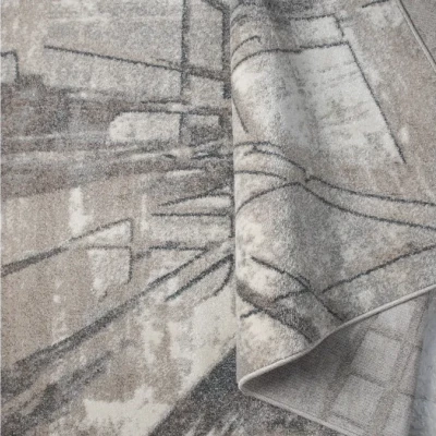 Abstraktní kusový koberec 140x190 cm ADALBERTO - béžový