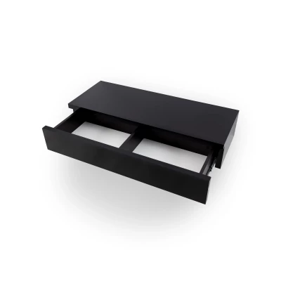 Závěsný toaletní stolek LILLIEN - černý / černý lesk