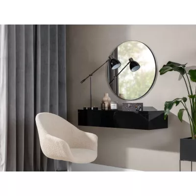 Závěsný toaletní stolek LILLIEN - černý / černý lesk