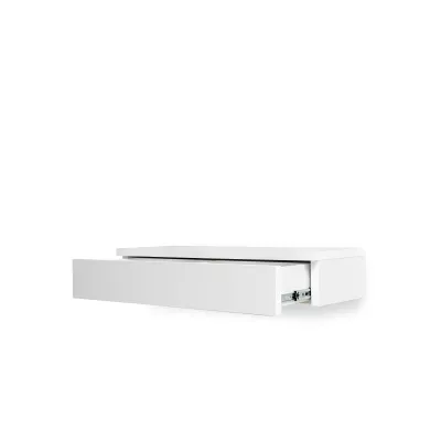 Závěsný toaletní stolek LILLIEN - bílý / bílý lesk