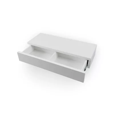 Závěsný toaletní stolek LILLIEN - bílý / bílý lesk