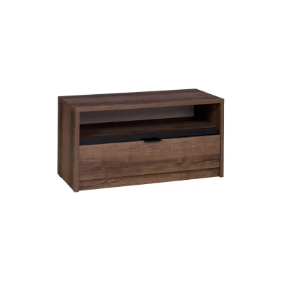 Televizní stolek DOON - dub monastery / černý lesk