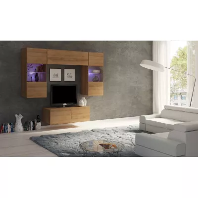 Závěsný TV stolek CONNOR - dub zlatý