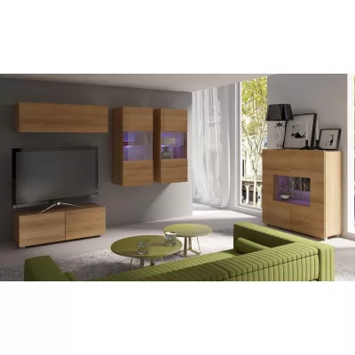 Závěsný TV stolek CONNOR - dub zlatý