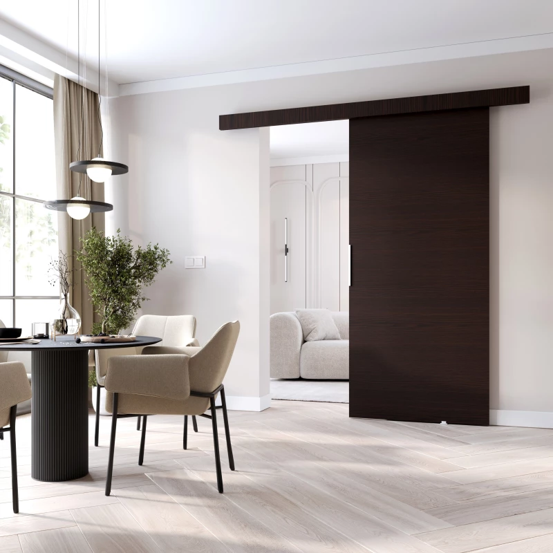 Posuvné dveře na stěnu BARRET 1 - 76 cm, wenge