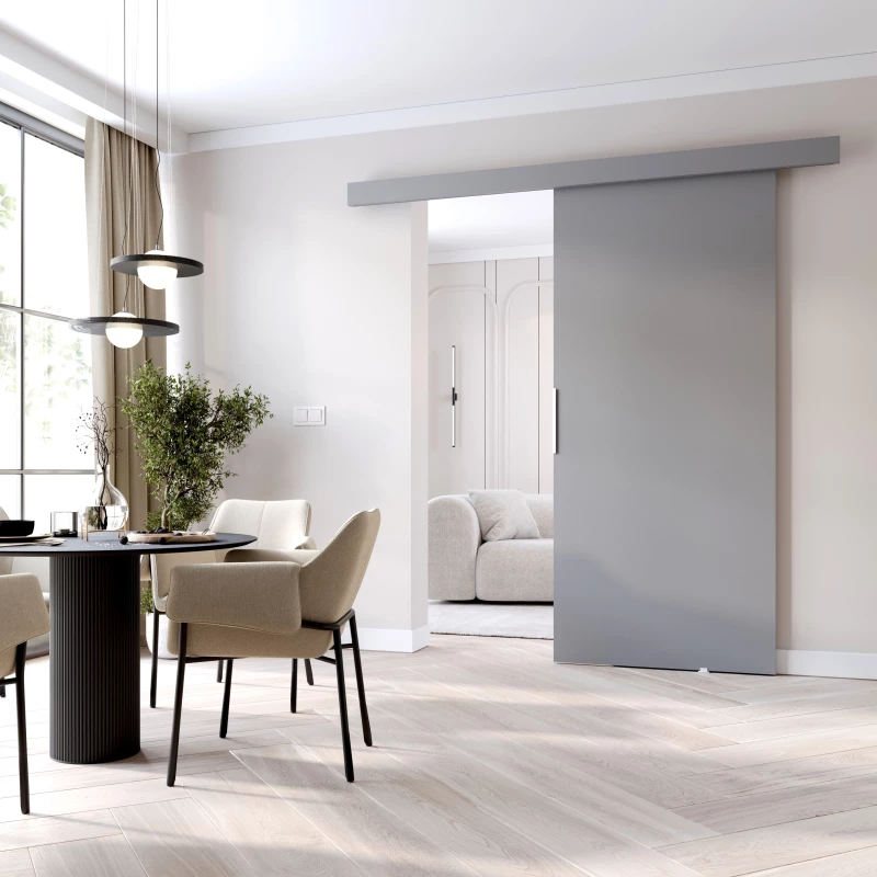 Posuvné dveře na stěnu BARRET 1 - 106 cm, šedé