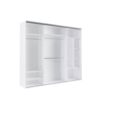 Zrcadlová šatní skříň 277 cm AMBOY 9 - šedá