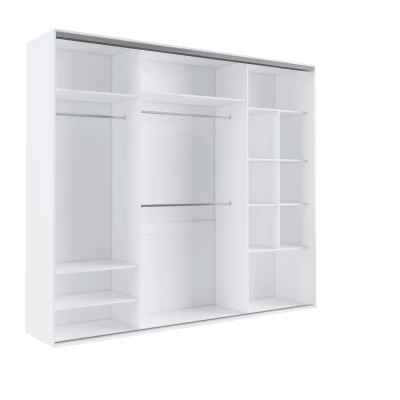 Třídveřová šatní skříň 277 cm AMBOY 8 - šedá