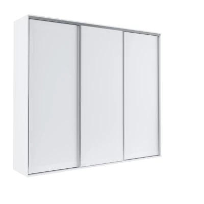 Třídveřová šatní skříň 254 cm AMBOY 4 - bílá