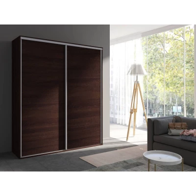 Široká šatní skříň 204 cm AMBOY 1 - dub sonoma čokoláda