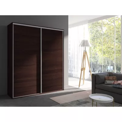 Široká šatní skříň 204 cm AMBOY 1 - dub sonoma čokoláda