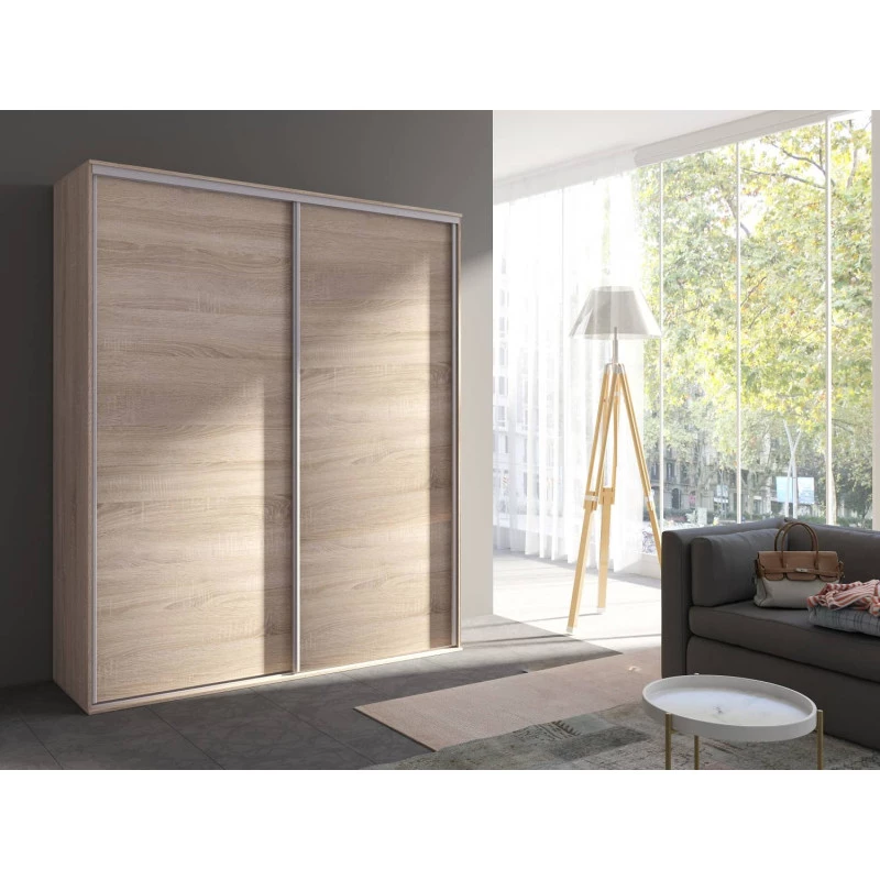 Široká šatní skříň 204 cm AMBOY 1 - dub sonoma