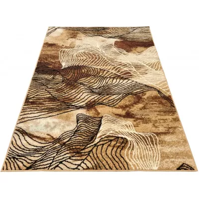 Moderní kusový koberec 50x90 cm LUKEN - béžový / hnědý
