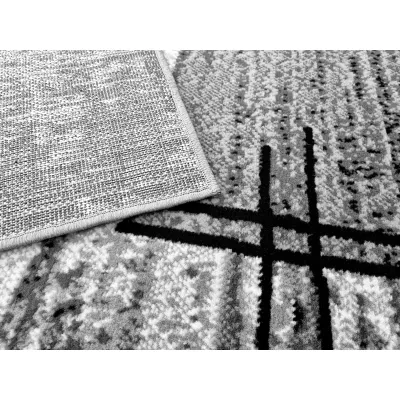 Kusový koberec 50x90 cm LUKEN obdélníkový - šedý / černý