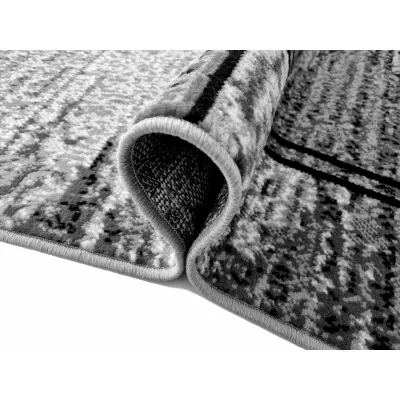 Kusový koberec 50x90 cm LUKEN obdélníkový - šedý / černý