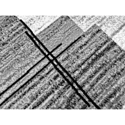 Kusový koberec 50x90 cm LUKEN obdélníkový - šedý / černý
