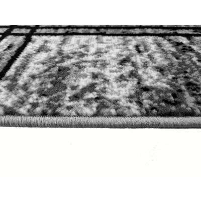 Kusový koberec 50x90 cm LUKEN obdélníkový - šedý / černý