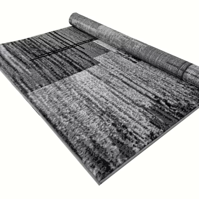 Kusový koberec 50x90 cm LUKEN obdélníkový - šedý / černý