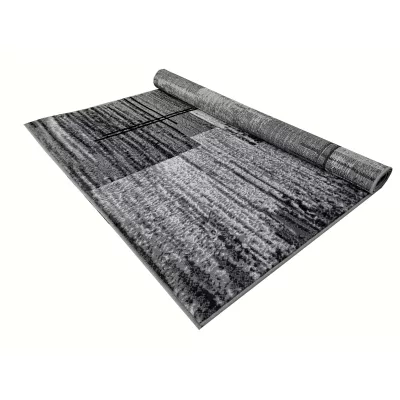 Kusový koberec 50x90 cm LUKEN obdélníkový - šedý / černý