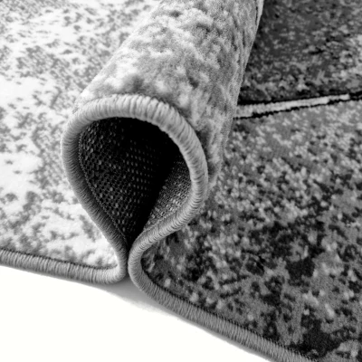 Abstraktní kusový koberec 50x90 cm LUKEN - šedý