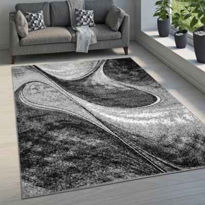 Abstraktní kusový koberec 50x90 cm LUKEN - šedý