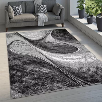 Abstraktní kusový koberec 50x90 cm LUKEN - šedý