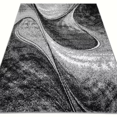 Abstraktní kusový koberec 50x90 cm LUKEN - šedý