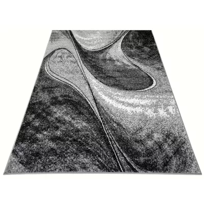 Abstraktní kusový koberec 50x90 cm LUKEN - šedý