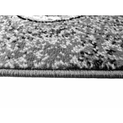 Abstraktní kusový koberec 50x90 cm LUKEN - šedý