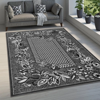 Vzorovaný koberec 50x90 cm LUKEN - šedý