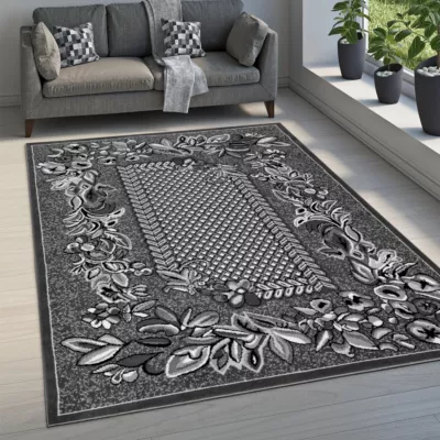 Vzorovaný koberec 50x90 cm LUKEN - šedý