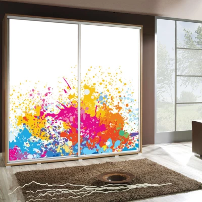 Vysoká šatní skříň 205 cm s potiskem DANUBE 29 - dub catania