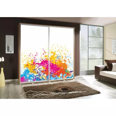 Vysoká šatní skříň 205 cm s potiskem DANUBE 29 - dub catania