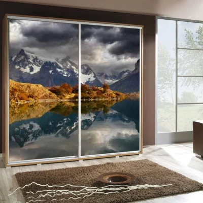 Vysoká šatní skříň 205 cm s potiskem DANUBE 37 - dub catania