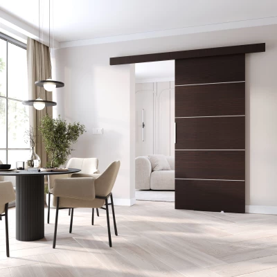 Posuvné interiérové dveře BARRET 2 - 106 cm, wenge