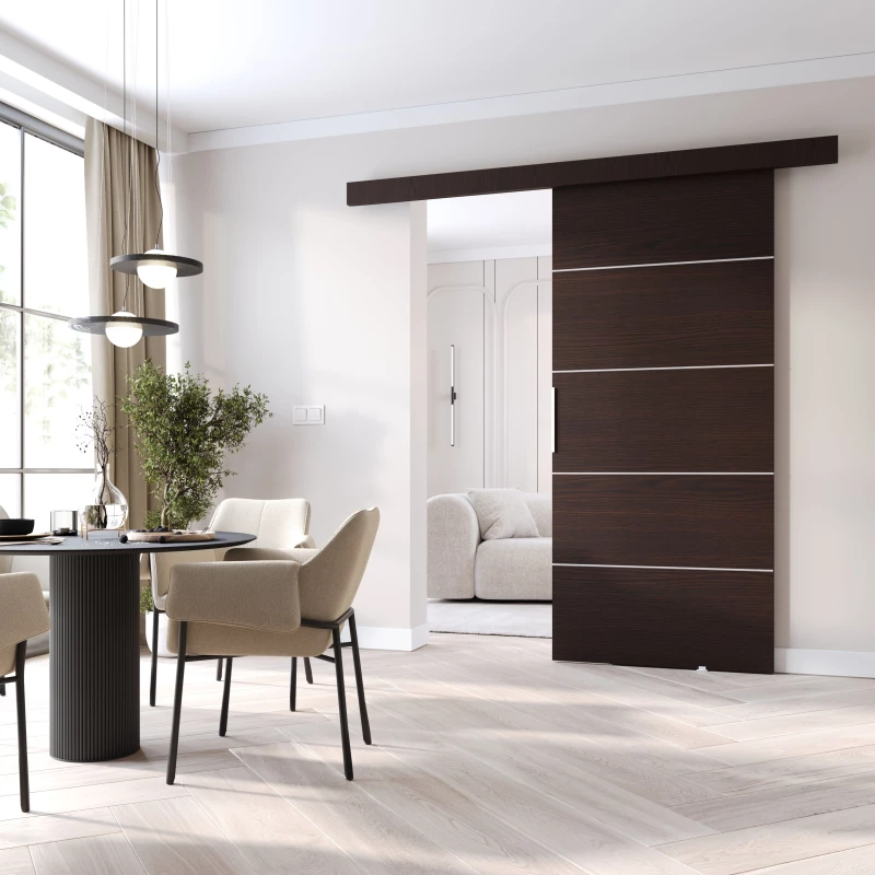 Posuvné interiérové dveře BARRET 2 - 106 cm, wenge